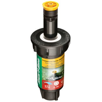 Rain Bird 1800 1802AP4 Pop-Up Sprinkler, 1/2 in Connection, FNPT, 2 in H Pop-Up, 4 ft, Adjustable Nozzle, Plastic