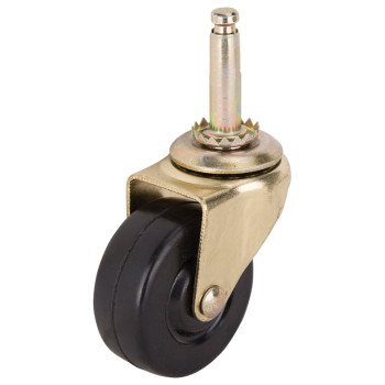 ProSource JC-D07-PS Swivel Caster, 2 in Dia Wheel, 2 in W Wheel, Rubber Wheel, Black, 90 lb, Steel Housing Material