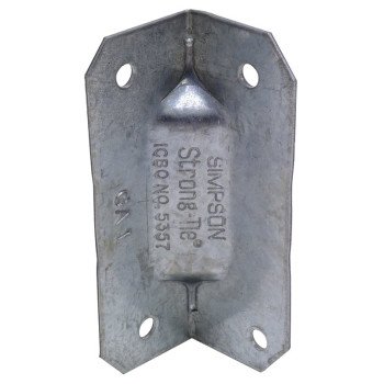 Simpson Strong-Tie GA GA1 Gusset Angle, 2-3/4 in H, Steel, Galvanized/Zinc