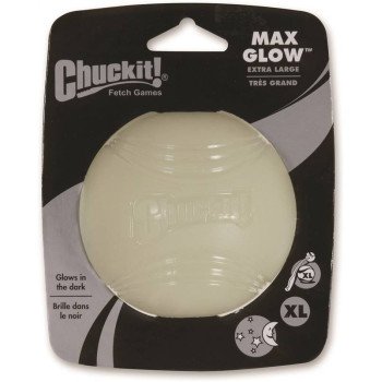 Chuckit! 32315 Dog Toy, XL, Max Glow, Natural Rubber, Glow White