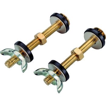 ProSource PMB-483-3L Tank-to-Bowl Connector Kit, Steel, Brass, For: Connecting Toilet Tank to Toilet Bowl