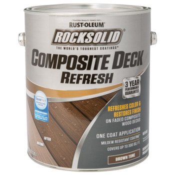 RockSolid 350060 Composite Deck Refresh, Brown, Liquid, 1 gal, Can