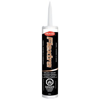 Mulco Flextra 101950 Thermoplastic Sealant, Black, -22 to 100 deg F, 300 mL Cartridge