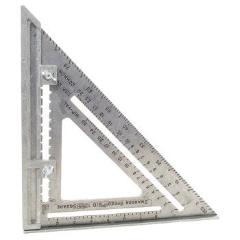 Swanson Big 12 Speed Series S0107 Framing Square, Aluminum, 12 in L, 12 in W