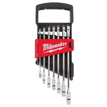 Milwaukee 48-22-9506 Wrench Set, 7-Piece, Alloy Steel, Chrome