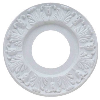 Westinghouse 7702700 Ceiling Medallion, 10 in Dia, Plastic, Traditional White, For: Ceiling Fans