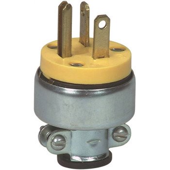 Eaton Wiring Devices 3809-SP Electrical Plug, 2 -Pole, 15 A, 250 V, NEMA: NEMA 5-15P, Yellow