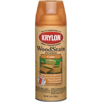 Krylon K03601000 Wood Stain, Cedar, Liquid, 12 oz, Aerosol Can