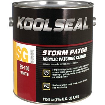 Kool Seal KS0085100-16 Patching Cement, White, Liquid, 1 gal