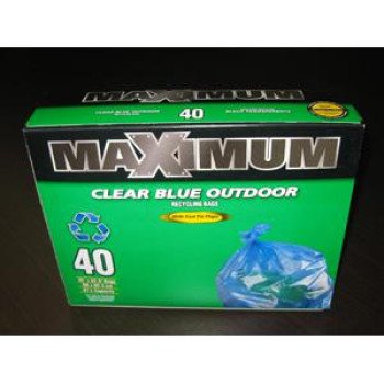 Maximum 26040 Recycling Bag, Clear Blue