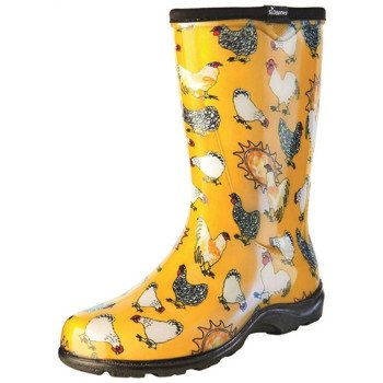 Sloggers 5016CDY-09 Rain and Garden Boots, 9 in, Chicken, Daffodil Yellow