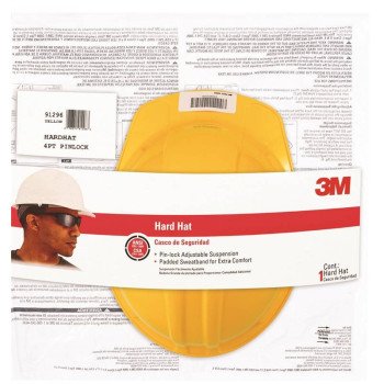 3M CHH-P-Y12 Hard Hat, 4-Point Suspension, Polyethylene Shell, Yellow, Class: E, G