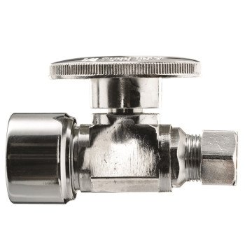 Keeney 2070PCPOLF Ball Valve, 5/8 x 1/2 in Connection, Compression x FIP, Brass Body