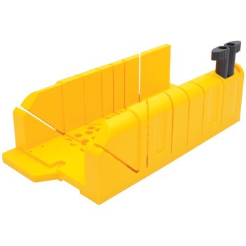 STANLEY 20-112 Clamping Miter Box, 45/90 deg, 45 deg Face Angle, 22.5 deg Octagonal Cutting Slot, Polypropylene