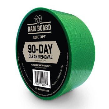 Ram Board EDGE TAPE RB90DET2164 Easy Release Tape, 2 in W, 164 ft L, 6.3 mil Thick, Polyethylene Backing, Green