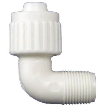 Flair-It PEXLOCK 16810 Pipe Elbow, 1/2 x 3/8 in, MPT, 90 deg Angle