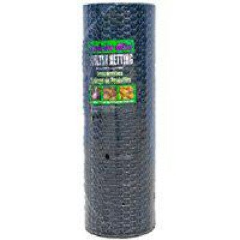 Jackson Wire 12 01 45 29 Poultry Hex Netting, 150 ft L, 36 in W, 20 Gauge, Hexagonal Mesh, 1 in Mesh, Galvanized