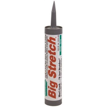 Big Stretch 10060 Elastomeric Sealant, Gray, 1 to 3 days Curing, 40 to 120 deg F, 10.5 fl-oz Cartridge