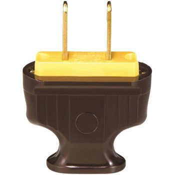 Eaton Wiring Devices 1912B-BOX Electrical Plug, 2 -Pole, 15 A, 125 V, NEMA: NEMA 1-15, Brown