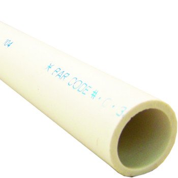 Charlotte Pipe PVC 20007 0600 Pipe, 3/4 in, 10 ft L, SDR 21 Schedule, PVC, White