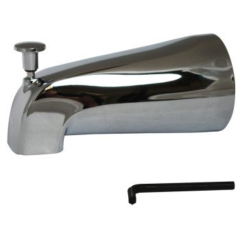 Plumb Pak PP825-38 Bathtub Spout, 3/4 in Connection, IPS, Zinc, Chrome Plated, For: 1/2 in or 3/4 in Pipe