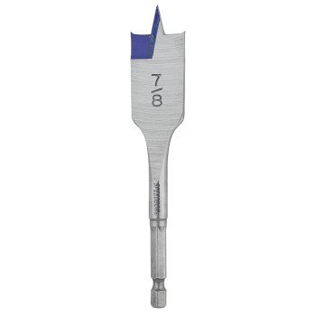 Irwin 87914 Spade Drill Bit, 7/8 in Dia, 4 in OAL, Flat Flute, 1/4 in Dia Shank, Hex Shank