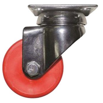 Shepherd Hardware 6271 Swivel Caster, 2 in Dia Wheel, Red