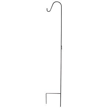 Landscapers Select GB-3089 Single Shepherd Hook, 12 in L, 64 in H, Steel, Black, Matte, Hanging Mounting