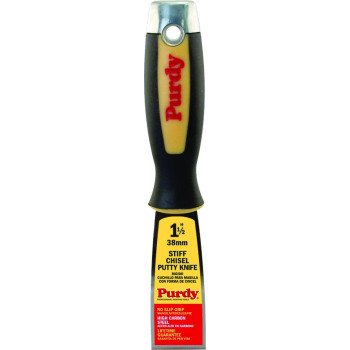 Purdy 900115 Series 14A900115 Putty Knife, 1-1/2 in W Blade, Stainless Steel Blade, Rubber Handle