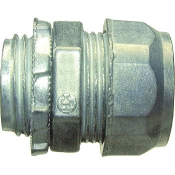 Halex 02101B Connector, 1/2 in Compression, Zinc