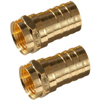 Zenith VA1002RG6CR Crimp-On Connector, F Connector, 2/PK