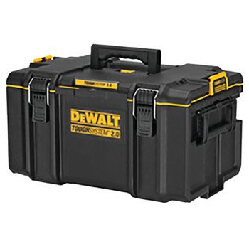 DEWALT ToughSystem 2.0 Series DWST08300 Large Tool Box, 110 lb, Plastic, Black