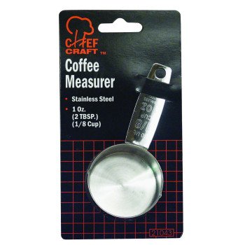 Chef Craft 21043 Coffee Measure, 1 oz, Metric Graduation, Stainless Steel, Silver