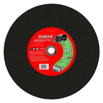 Diablo DBD140125G01C Cut-Off Disc, 14 in Dia, 1/8 in Thick, 1 in Arbor, Aluminum Oxide Abrasive