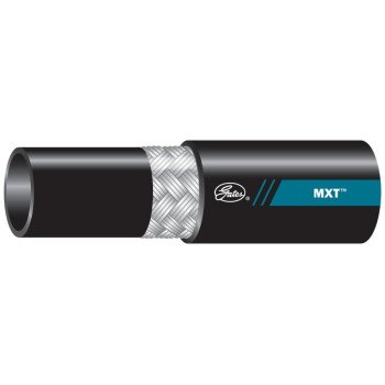 Gates MXT 70276 Wire Braid Hose, 0.675 in OD, 3/8 in ID, 400 ft L, 4800 psi Pressure, Synthetic Rubber, Black