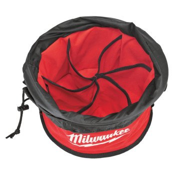 Milwaukee 48-22-8170 Parachute Organizer Bag, 1.97 in W, 11.81 in D, 11.02 in H, 9-Pocket, Canvas, Black/Red