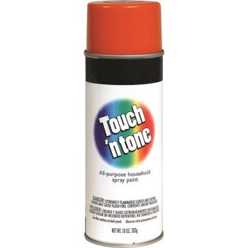 Touch 'N Tone 55283830 Spray Paint, Gloss, Orange, 10 oz, Can