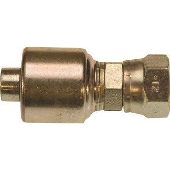 Gates MegaCrimp G25170-1616 Hose Coupling, 1-5/16-12, Crimp x JIC, Straight Angle, Steel, Zinc