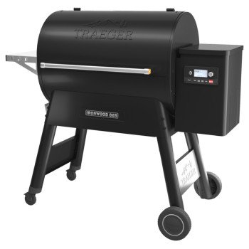 Traeger TFB89BLF Pellet Grill, 38,000 Btu, 570 sq-in Primary Cooking Surface, Side Shelf Included: Yes, Steel Body