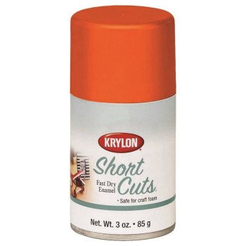 Krylon KSCS050 Craft Spray Paint, High-Gloss, Glow Orange, 3 oz, Can