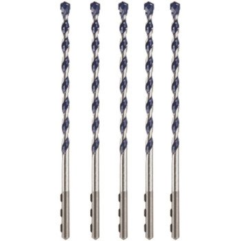 Bosch HCBG0605T Hammer Drill Bit Set, 1/4 in Dia, 6 in OAL, Milled Flute, 1/4 in Dia Shank, Hex Shank