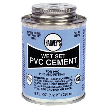 Harvey 18410-24 Solvent Cement, 8 oz Can, Liquid, Blue