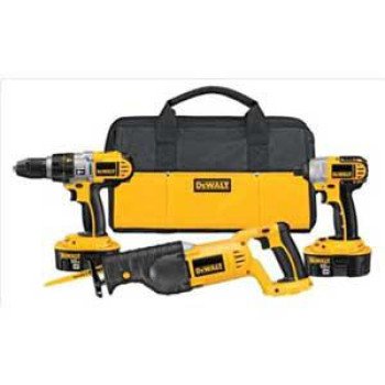 DeWALT DCK375X Combination Kit, Battery Included, 18 V, 3-Tool, Includes: (2) 18V XRP Battery Packs, DW9116 Charger