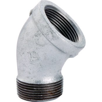 ProSource PPG121-8 Street Pipe Elbow, 1/4 in, Threaded, 45 deg Angle, SCH 40 Schedule, 300 psi Pressure