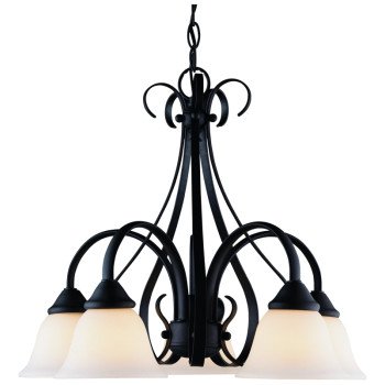 CHANDELIER 5-LIGHT MATTE BLACK