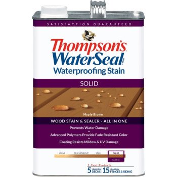 Thompson's WaterSeal TH.093701-16 Wood Sealer, Solid, Desert Tan, 1 gal