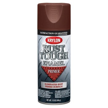 Krylon K09204007 Rust-Preventative Primer, Ruddy Brown, 12 oz