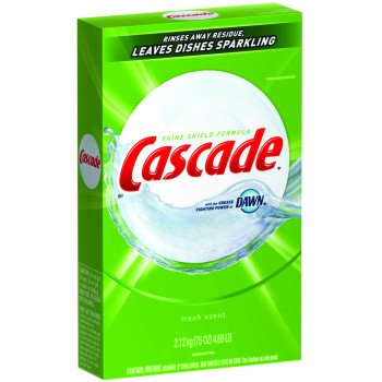 Cascade 33836 Dishwasher Detergent, 75 oz, Powder, Scented, White