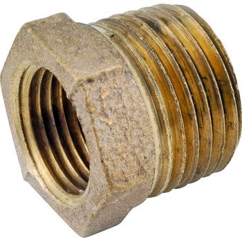 Anderson Metals 738110-0804 Reducing Pipe Bushing, 1/2 x 1/4 in, Male x Female, 200 psi Pressure