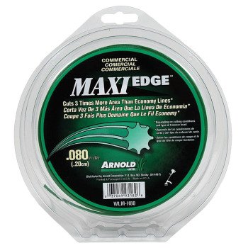 Arnold Maxi Edge Series WLM-H80 Trimmer Line, 0.080 in Dia, 140 ft L, Polymer, Green